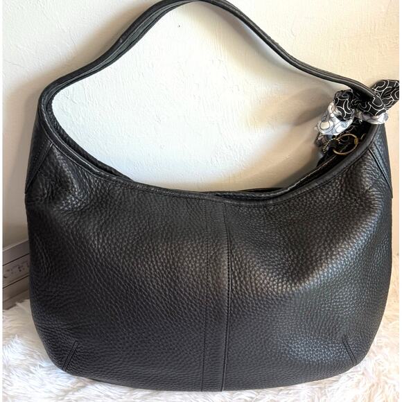 y2k COACH Ergo 11613 Black Pebbled Leather Hobo Shoulder Bag Handbag - Picture 2 of 13